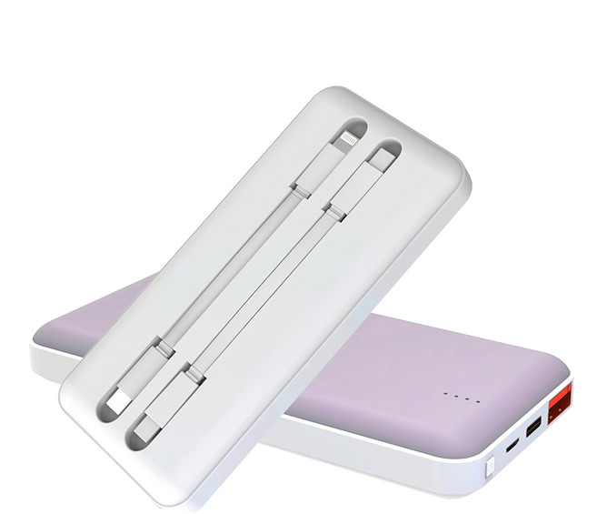 MCK 科技 20W快充行動電源 10000mAh 雙向充電 自帶雙線 極光紫, MCK-NP1S