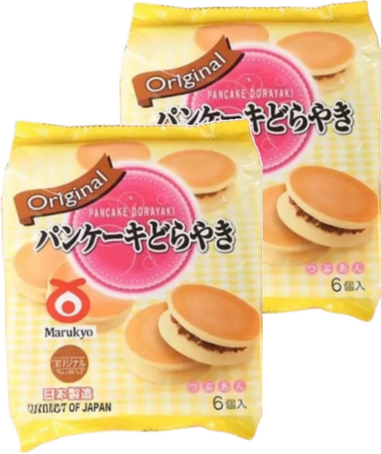 丸京 銅鑼燒 原味紅豆 日本製造 6個入, 324g, 2包