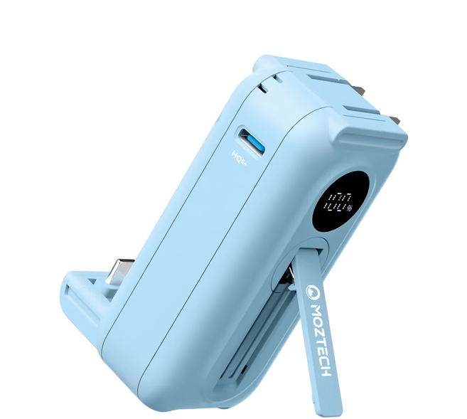 MOZTECH 太空艙行動電源 5000mAh Type-C, 太空艙行動電源 Type-C版, 海東藍