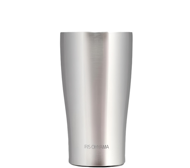 IRIS OHYAMA 愛麗思歐雅瑪 不倒翁 不鏽鋼真空保溫杯 STL-450, 銀色, 450ml, 1個