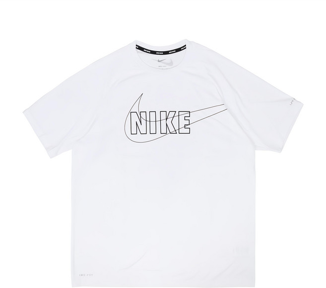 NIKE 耐吉 男性短袖防曬衣 NESSD690-100, 白色, 1件