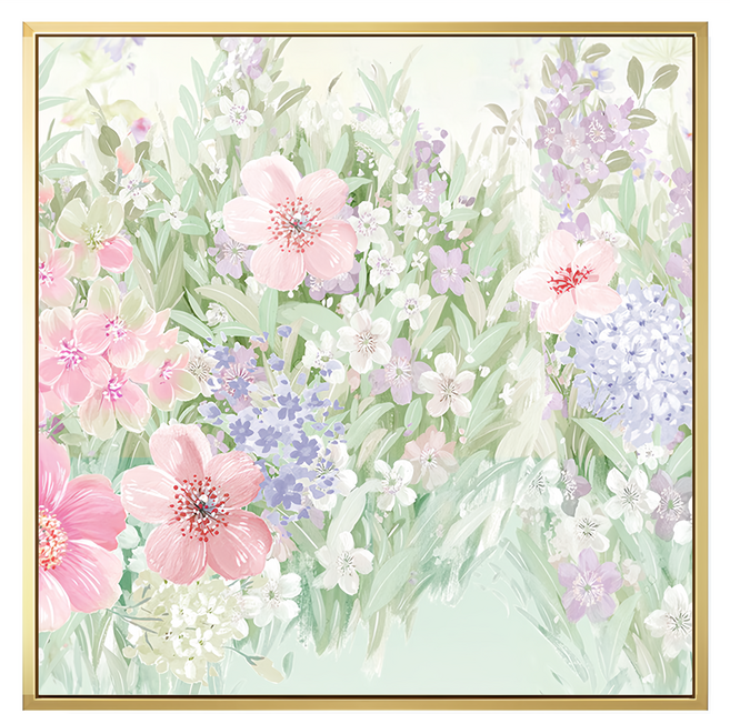 BOLUO GALLERY 菠蘿選畫所 掛畫 BFSP4428G 春韻花喃II, 金色