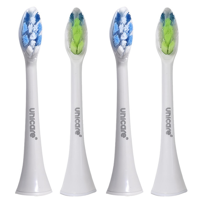 台灣 unicare 音波電動牙刷替換刷頭 4入, uni-101-2, 1組