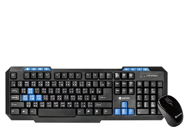 Kinyo 2.4GHz無線鍵鼠組, GKBM-881