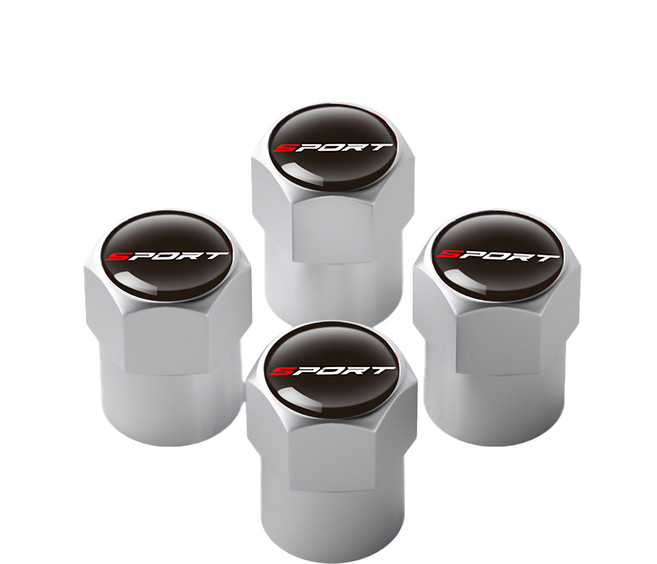 Bebehome 鋁合金輪胎氣門嘴帽, 4個, 銀色