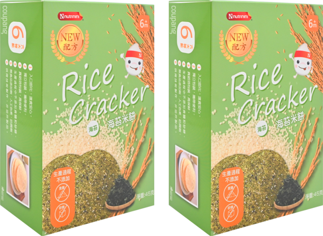 Nnutrinini 脆妮妮 池上米餅 6個月以上, 海苔, 45g, 2盒