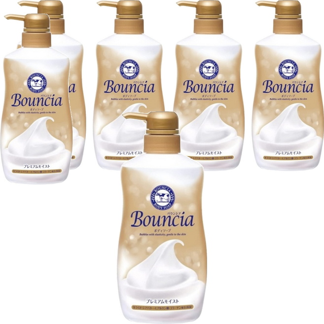 COW STYLE 牛乳石鹼 Bouncia 極致水潤沐浴乳, 6瓶, 460ml