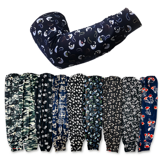 Primestone 寬鬆版工作用冰絲涼感袖套, 10雙, 顏色隨機