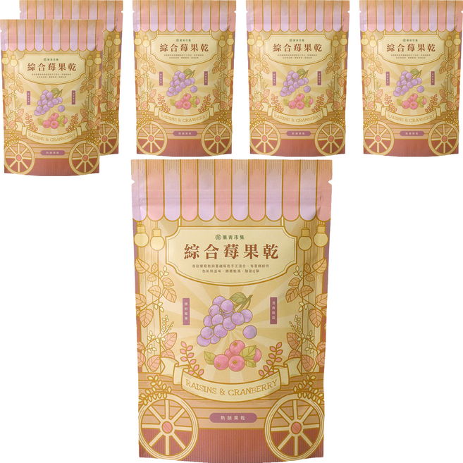 Green Market 菓青市集 綜合莓果乾, 320g, 6包
