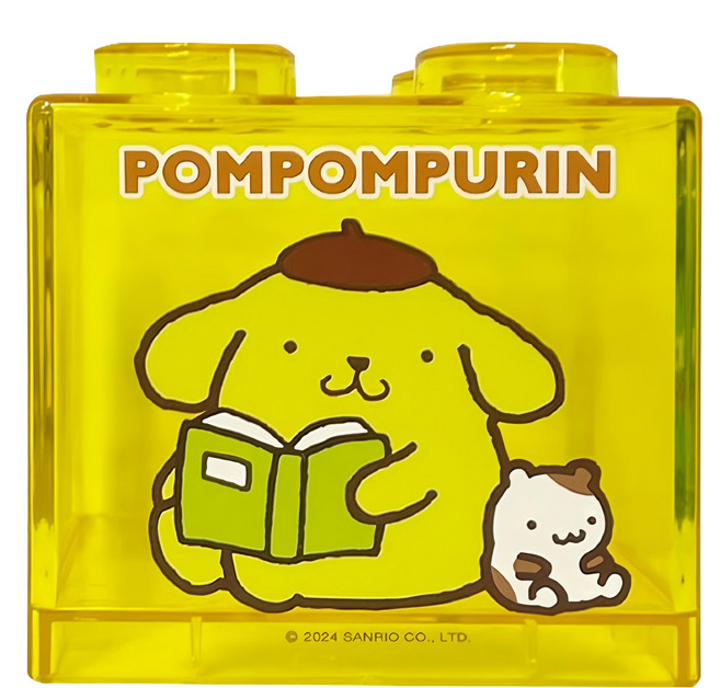 Sanrio 三麗鷗 布丁狗塑料積木存錢筒, 閱讀時光 黃色, 1個