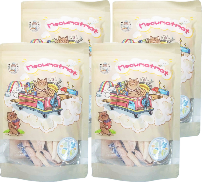 Meowmatmat 喵乜乜 凍乾, 無刺虱目魚, 100g, 4包