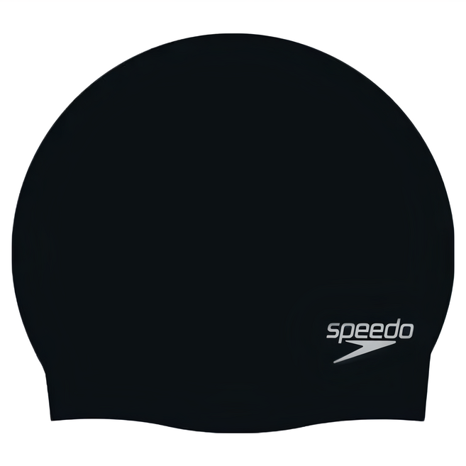 Speedo 成人矽膠泳帽 Plain Moulded, 黑, 1個