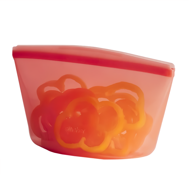 stasher 碗形矽膠密封袋 紅色 1419ml, L, 1個, 1個