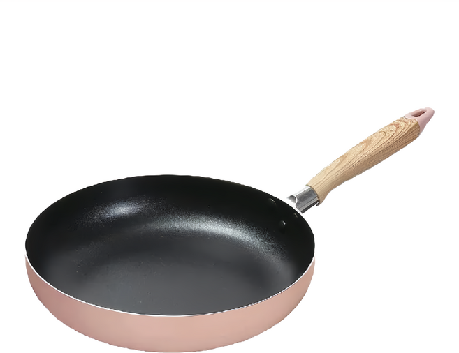 PEARL LIFE 珍珠金屬 日本NATURAL COOK PURE 不沾平底深煎鍋 櫻花粉, 28cm, 1個