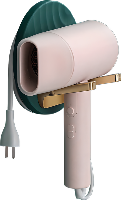 아이디스킨 욕실 화장대 드라이기 벽걸이 부착식 걸이형 다용도 거치대 홀더 다이슨 차이슨 jmw 애견, 그린, 2개