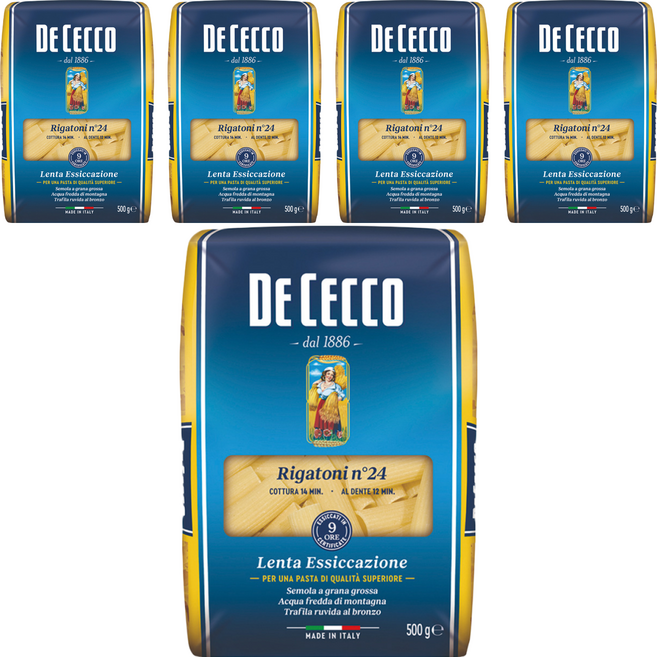DE CECCO 得科 水管麵 NO.24, 500g, 5包
