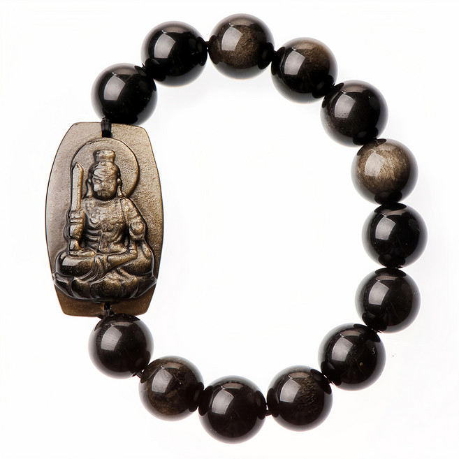 生肖雞 不動明王本命佛 金曜石手鍊 13顆