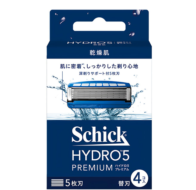 Schick 舒適牌 水次元5PREMIUM刮鬍替換刀頭, 4個裝, 1盒