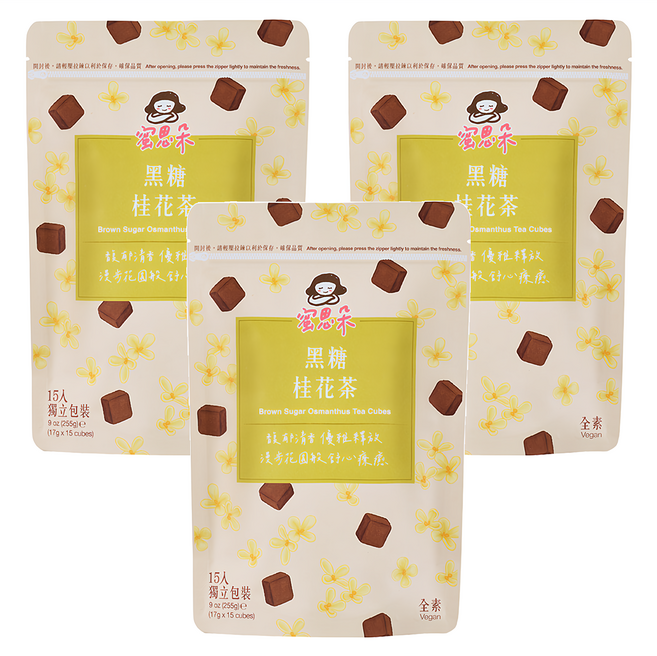 Medolly 蜜思朵 黑糖桂花茶, 17g, 15包, 3袋