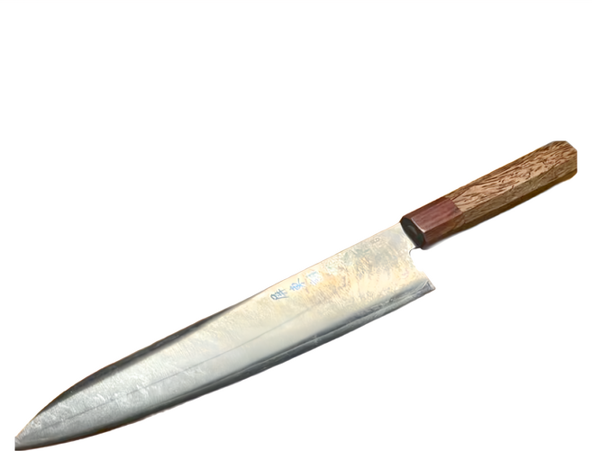 SLD 牛刀 料理刀 西餐刀 主廚刀 八角柄, 銀色 + 原木色, 1支