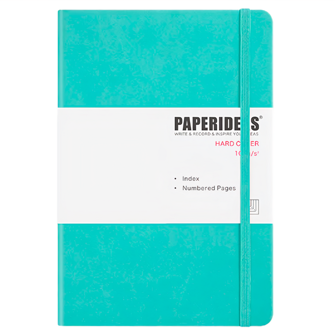 PAPERIDEAS A5 硬皮 188頁 橫線筆記本, 蒂芙尼藍, 1本