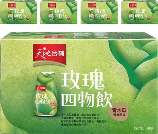天地合補 青木瓜玫瑰四物飲, 120ml, 6瓶, 5盒