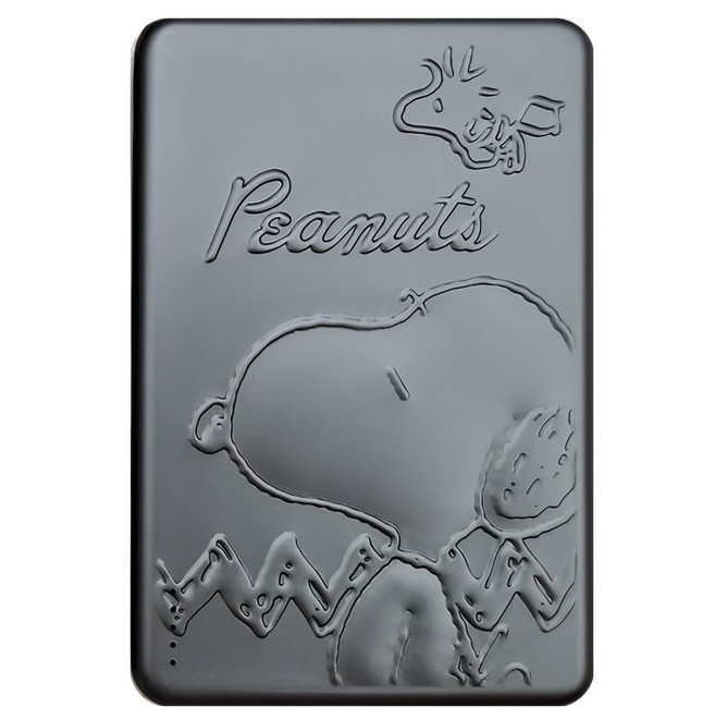 PEANUTS 史努比 浮雕系列 PD磁吸無線充行動電源 20W 10000mAh, PSN-141, 微笑款 深灰色