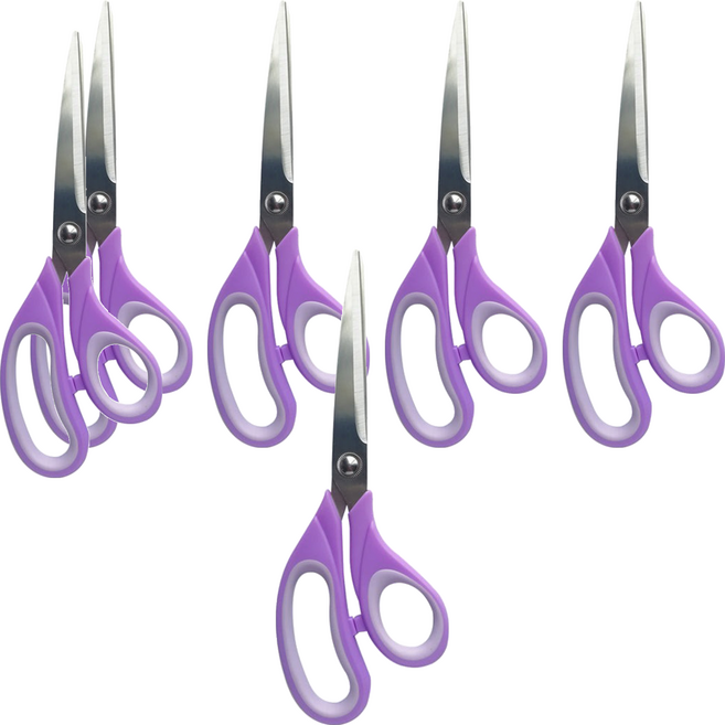 CLARE 萬用型 事務剪刀 90402-1 19cm, 6支, 紫色