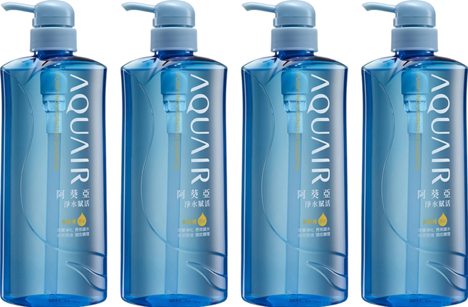 AQUAIR 阿葵亞 淨水賦活洗髮精 控油型, 600ml, 4瓶