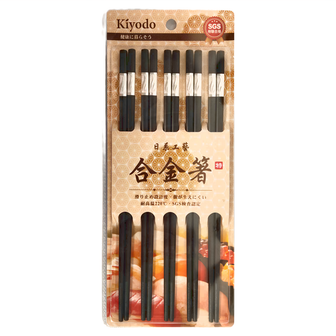Kiyodo 筷子組, 三葉銀, 1組, 5雙筷子