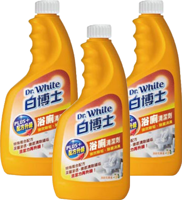Dr.White 白博士 浴廁PLUS清潔劑補充, 600g, 3瓶