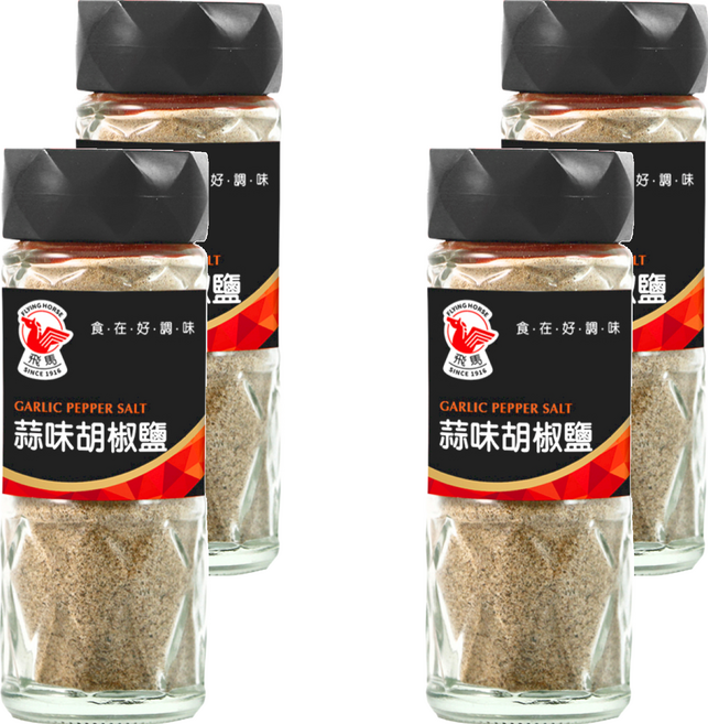 飛馬 蒜味胡椒鹽 濃郁蒜香, 60g, 4瓶