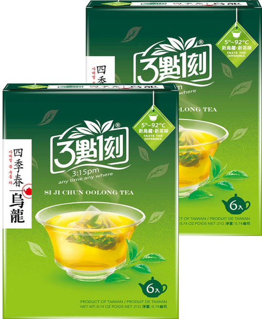3點1刻 四季春烏龍茶, 3.5g, 6包, 2盒