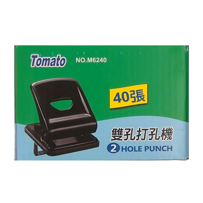 Tomato 番茄牌 雙孔打孔機 M6240 40張, 黑色, 1個
