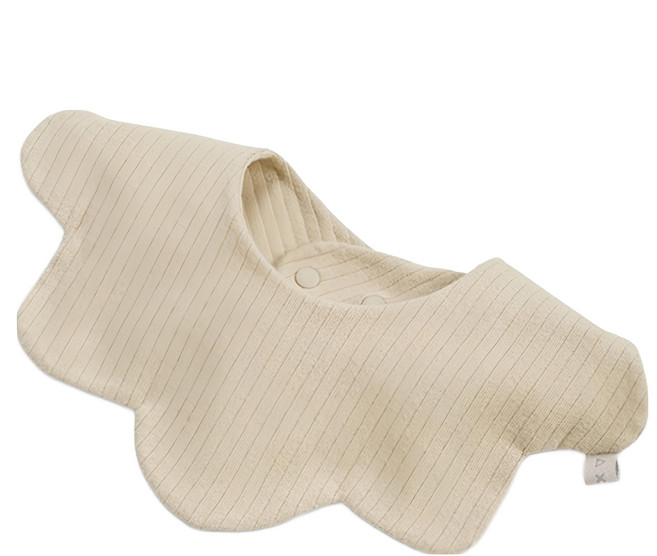 ku.ku duckbill 酷咕鴨 plus竹纖羅紋造型圍兜, 暖調杏, 1入, 1件