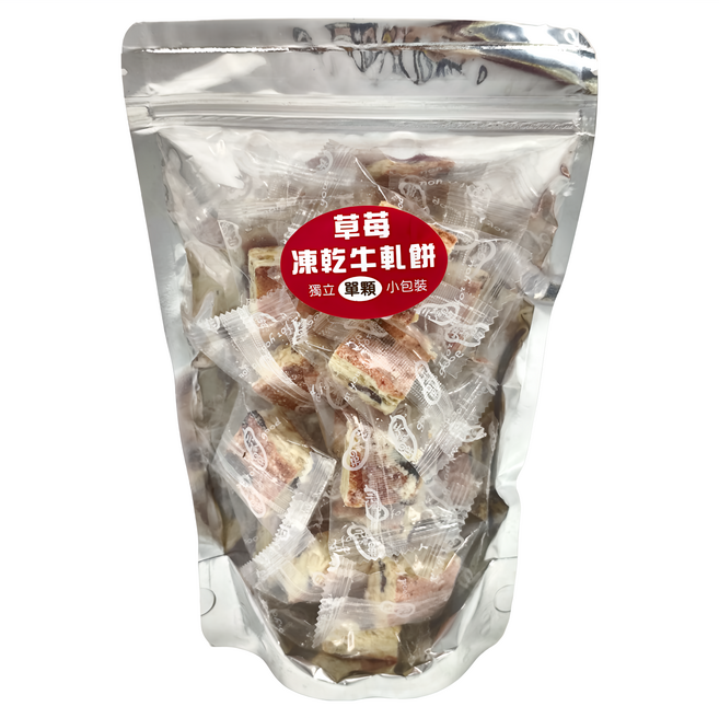 品鮮生活 鮮果雪花餅 草莓, 200g, 1包