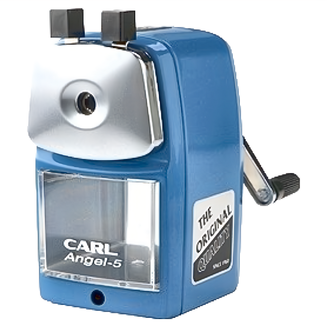 CARL angel-5 藍色 手動桌上型削鉛筆機 辦公室學生文具用品, 1個
