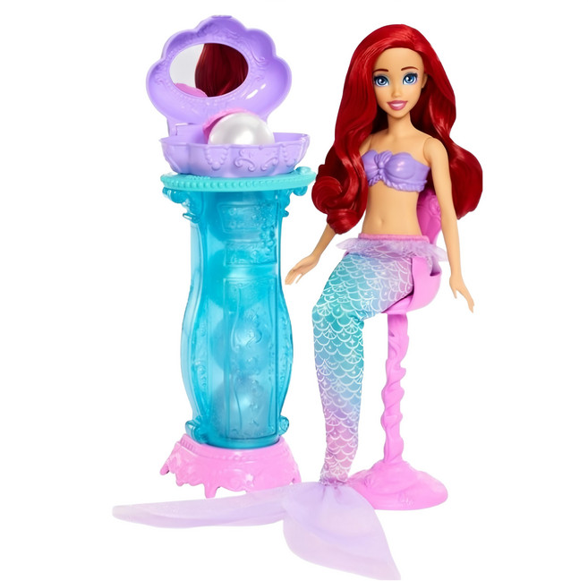 MATTEL 美泰兒 Disney Princesses 迪士尼公主 愛麗兒與驚喜珍珠組合, 1組