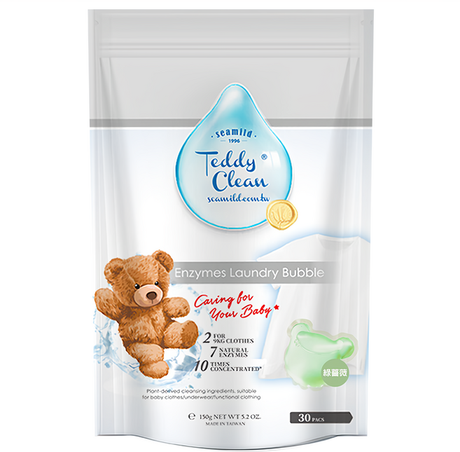 清淨海 純淨系列 植萃酵素洗衣膠囊 低水位用 綠薔薇, 30顆, 1袋