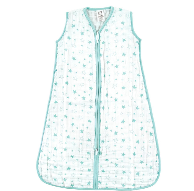 HUDSON BABY 透氣二層紗防踢背心防踢被 18~24個月適用, 綠星星