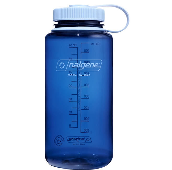 nalgene Sustain永續系列 寬嘴水壺, 靛藍色, 1L, 1個
