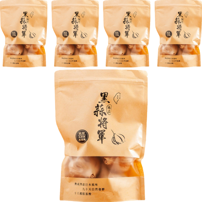 黑蒜將軍 養生黑蒜頭, 200g, 5包