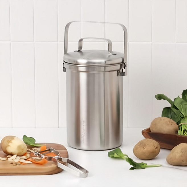 IEP i304 Criners 廚餘桶 3L, 1個, 銀色
