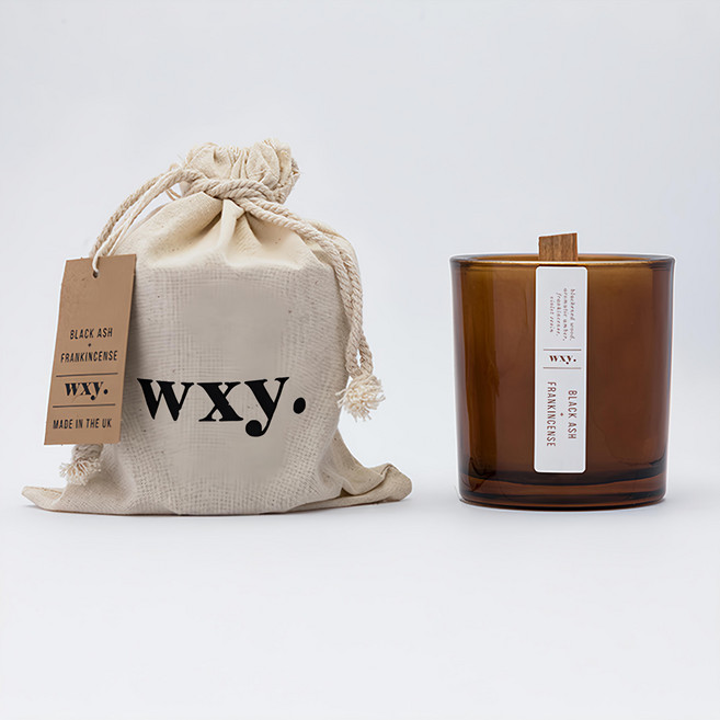 wxy. Amber 蠟燭, 黑蠟木 + 乳香, 142g, 1個