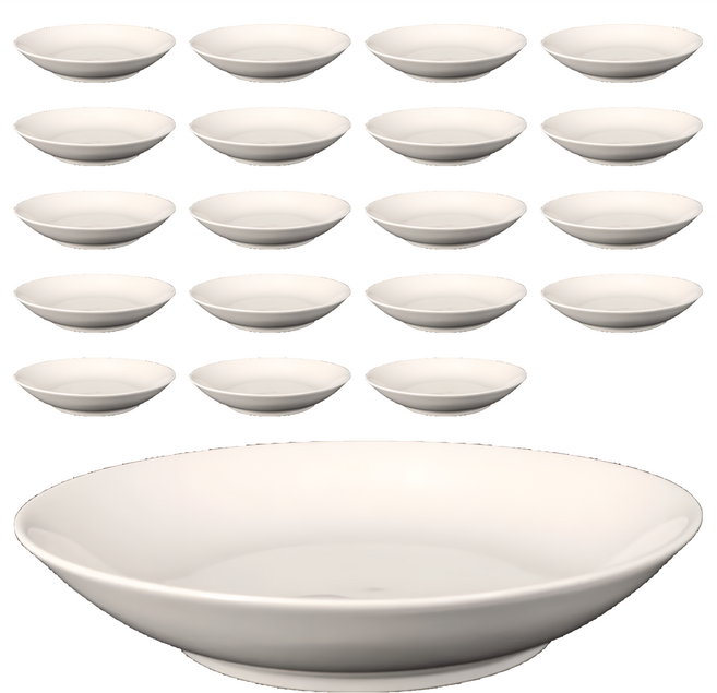 TATUNG 大同磁器 半深皿 6吋 白色 (餐盤/陶瓷盤/料理盤), 20個