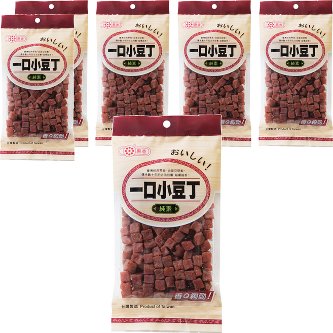 惠香一口小豆丁 香Q夠勁 台灣製造, 120g, 6包