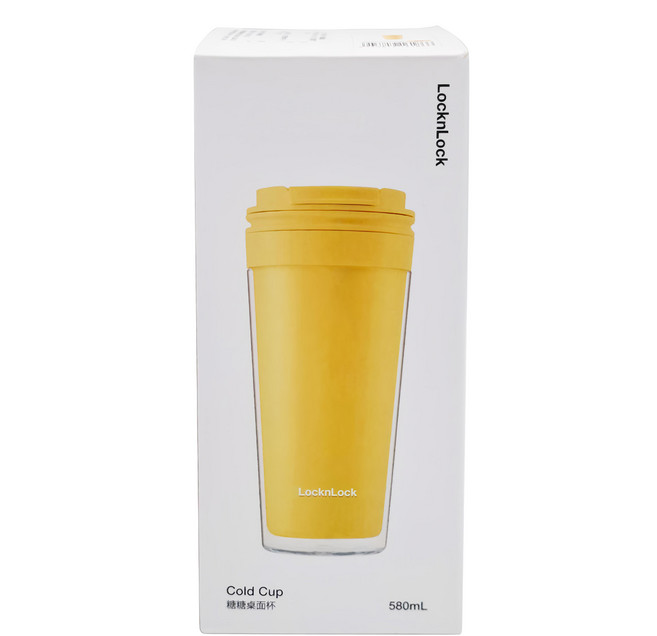 LocknLock 樂扣樂扣 糖糖桌面杯 HAP519YEL, 黃色, 580ml, 1個