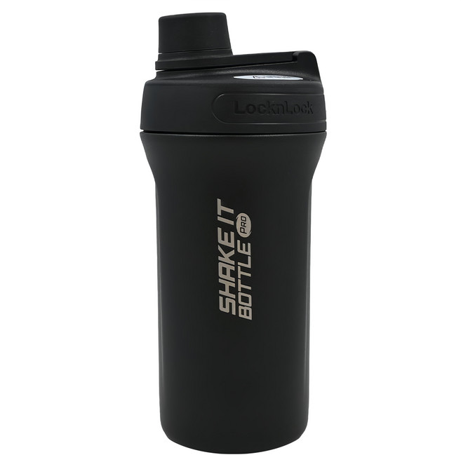 LocknLock 樂扣樂扣 Proshaker 不鏽鋼搖搖杯 650ml 304不鏽鋼材質, 黑色, 1個