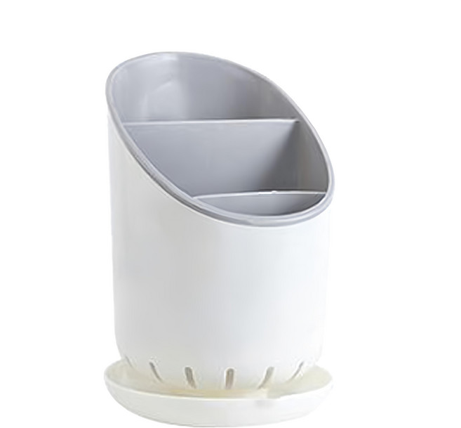 Winprice 筷子餐具瀝水收納筒, 灰色, 1個