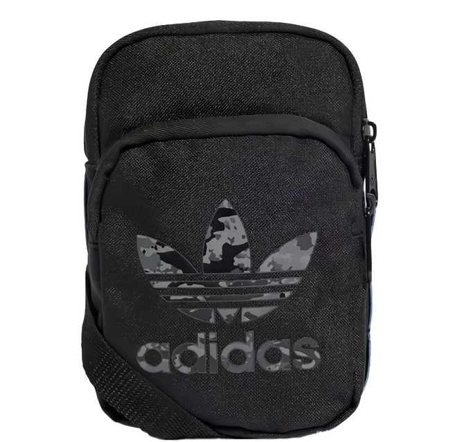 adidas 愛迪達 original CAMO FEST BAG 斜背包 5.25L, 黑色, 1個